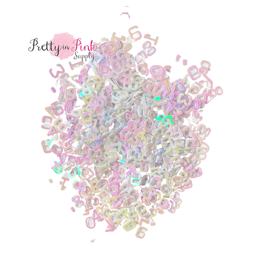 Jewelry | 1 Oz Sequin Decorative Glitter Nail Art Tumblers & Epoxy Crafts Shaker Bow White Iridescent 123 Loose