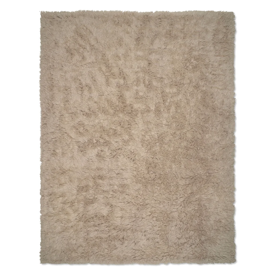 Zara Handmade Shag Wool Beige Rug