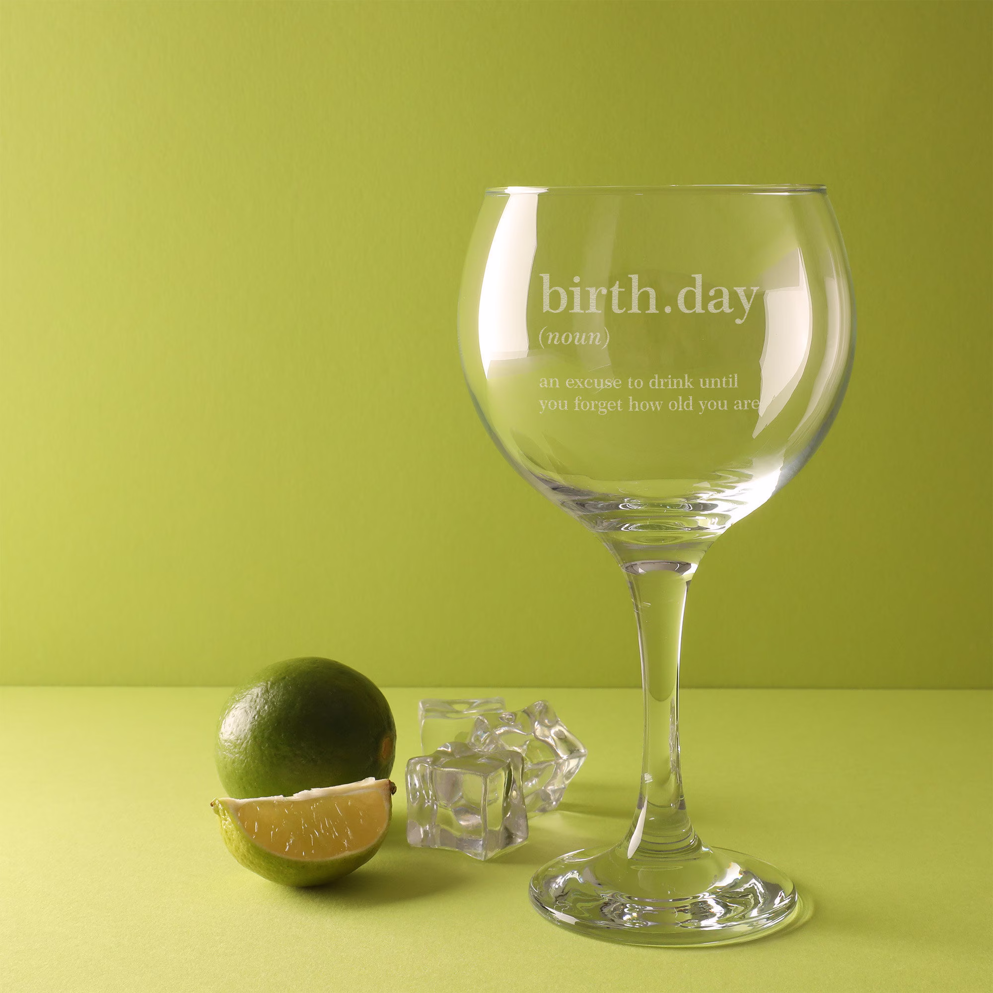 Engraved Birthday Definition Gin Balloon Glass - Funny Gift For Women Her Friends
