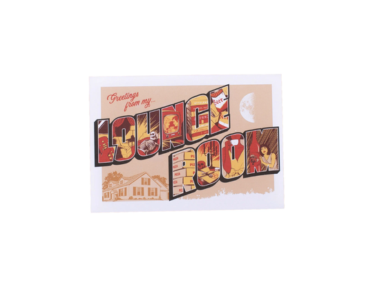 Lockdown Postcard | Handmade Vintage Illustration Card Retro Pandemic Comic Art