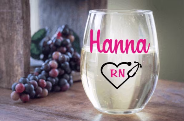 Nurse Wine Glass Gift, Rn Graduate Lpn Appreciation Graduation Gift For Her, Nursing School