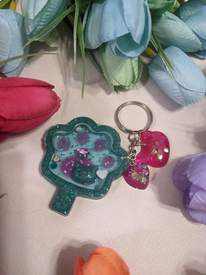strawberry Paw Shaker Keychain