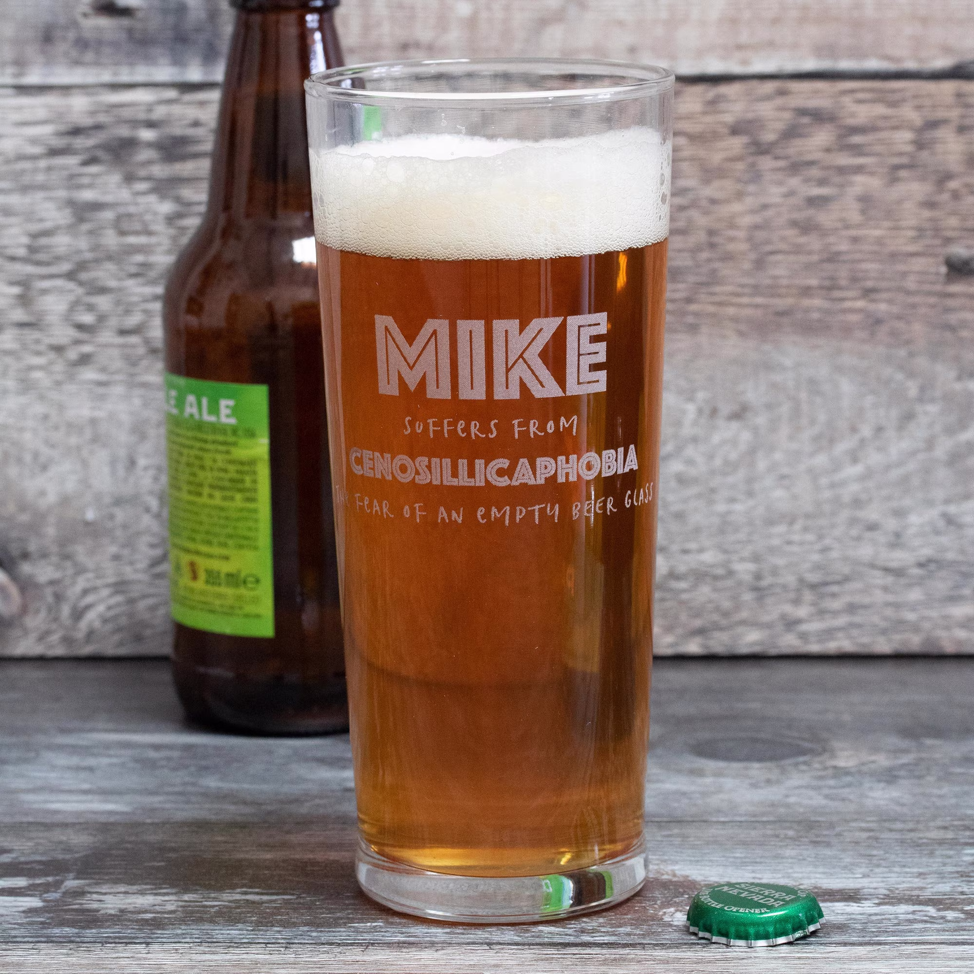 Engraved Beer Glass, Perfect Birthday Gift, Personalised Beer Custom Glassware This Makes A Father's Day Gift