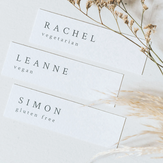 Small Wedding Place Name Cards - Tags