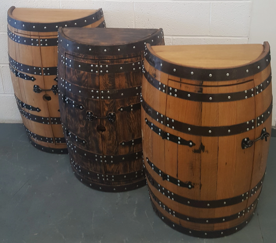 Scotch Whiskey Oak Barrel_ Drinks Barrel Cabinet/ Bar _Double Doors_1 Shelf