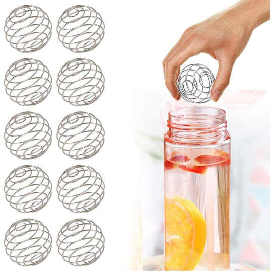 (10) Stainless Steel Mixer Blender Whisk Ball Shaker