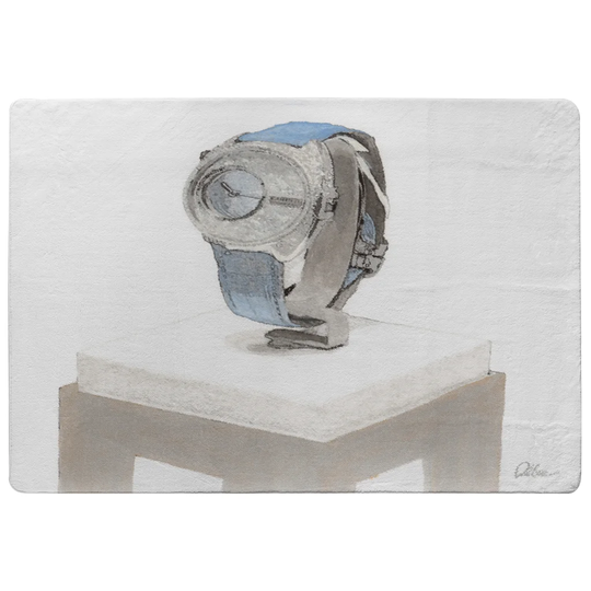 Ennis Crystal Watch Designer Shaggy Grey/Tan/Blue Rug