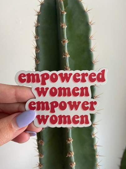 Empowered Women Magnet, 3x2In, Magnet For Fridges, Cars, Dorm Rooms, Lockers
