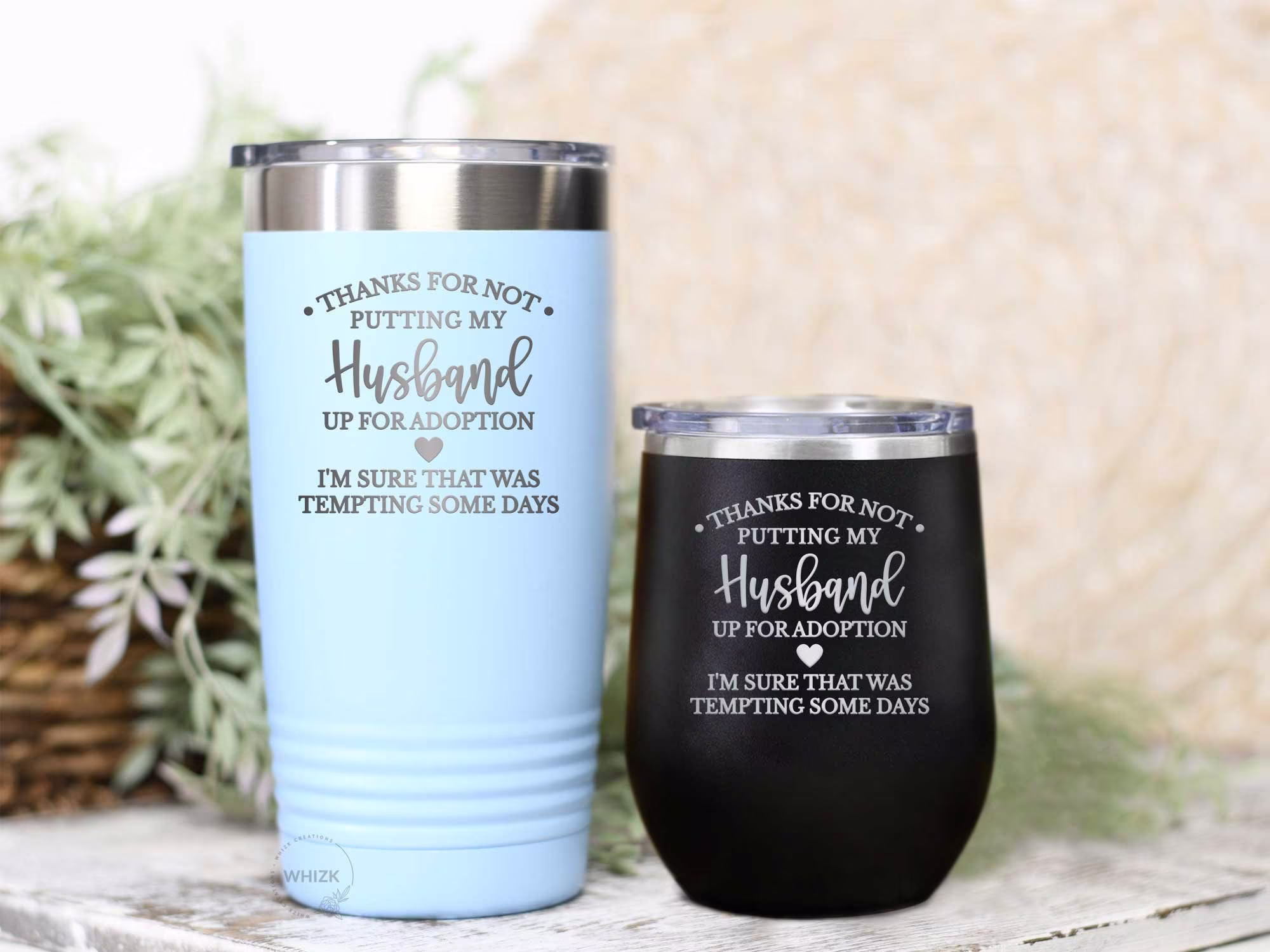 Mother in Law Gift, Thanks For Not Putting My Husband Up Adoption, Mothers Day Gift Funny Future Mil Wine Tumbler Motherinlaw Cup T243