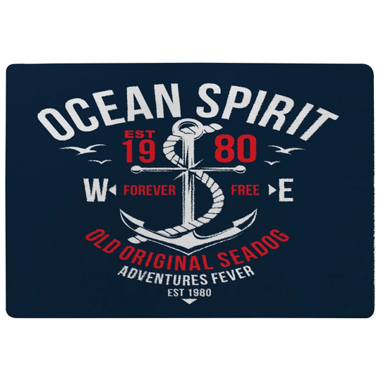 Holland Ocean Spirit Designer Shaggy Navy/White Rug
