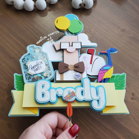 Up Cake Topper 3D/Opt. Shaker | Customize