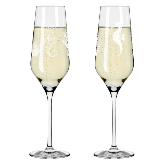 RITZENHOFF Oceanide Champagne Flute Set #1 by Romi Bohnenberg