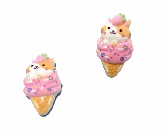 Cat Resin Embellishments, 23mm in A Cone Craft Cabochons, Flat Back Cat, Cute Supplies, Animal Cabochon, Set Of 6