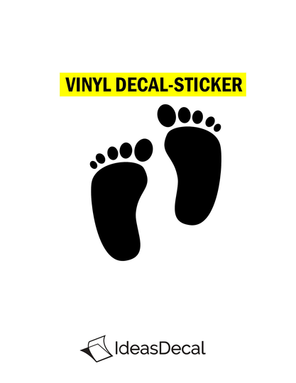 Baby Footprints Vinyl Decal Sticker | Sales in Pairs