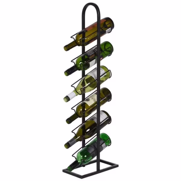 Industrial Style 6 Bottle Metal Wine Rack