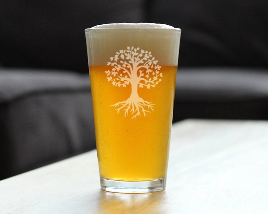 Tree Of Life - Pint Glass For Beer Cute Family Themed Gifts & Décor 16 Oz