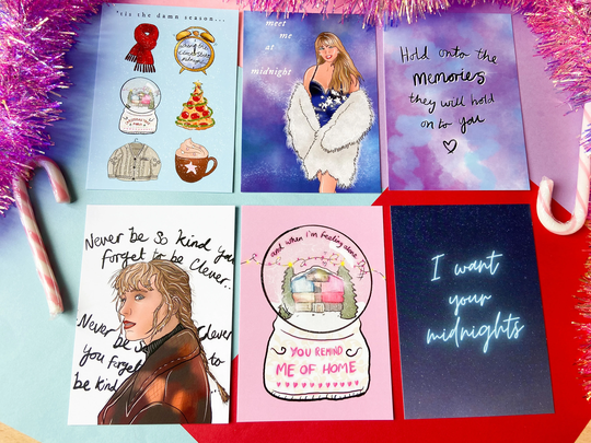 Taylor Winter Postcard Set, Swifties Gift