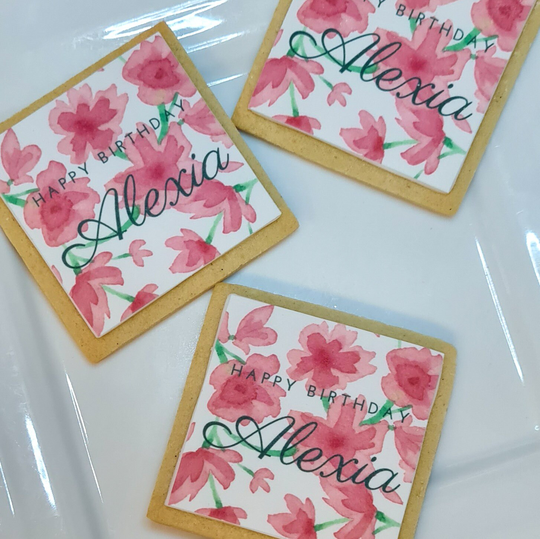 Personalised Biscuits, 3 Pieces, Party Favour, Birthday Gift, Congratulations Present, Printed Cookies