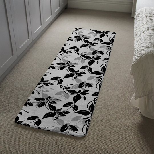 Levasseur Designer Shaggy White/Black Rug