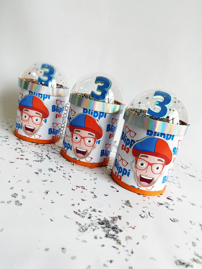 Custom Chip Cans | Favor Box Blippi Birthday Party