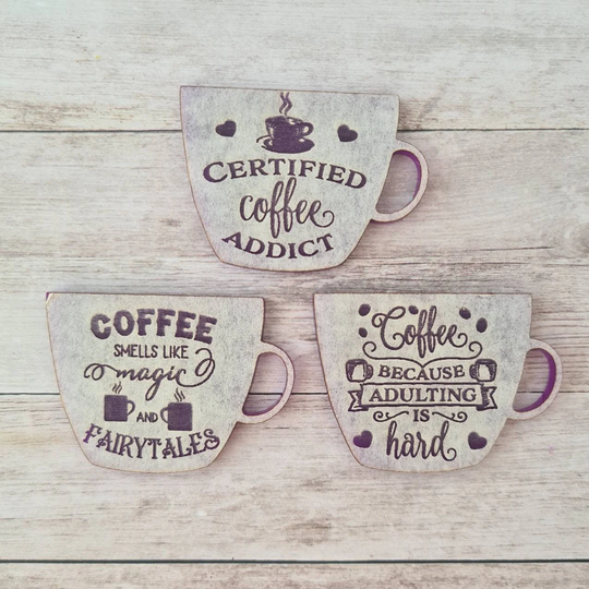 Keychain Mold - 50mm Coffee Lover Resin Mold, Flexible Silicone Polymer Clay Supply, Supply