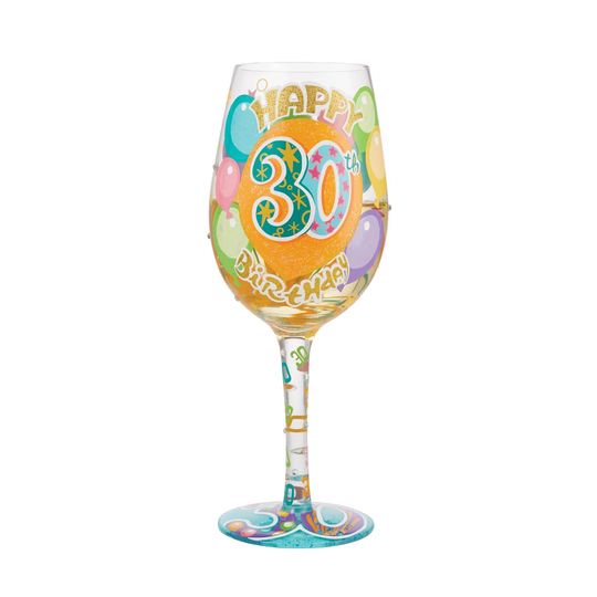 Happy 30Th Birthday Red Wine Glass