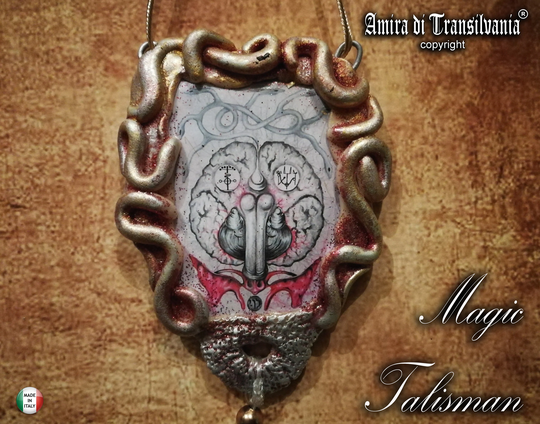 Leviathan Demon Goetia Gothic Talisman Protective Protection Amulet Pendant Witch Handmade Necklace Art Jewelry Witchcraft Occult Kit
