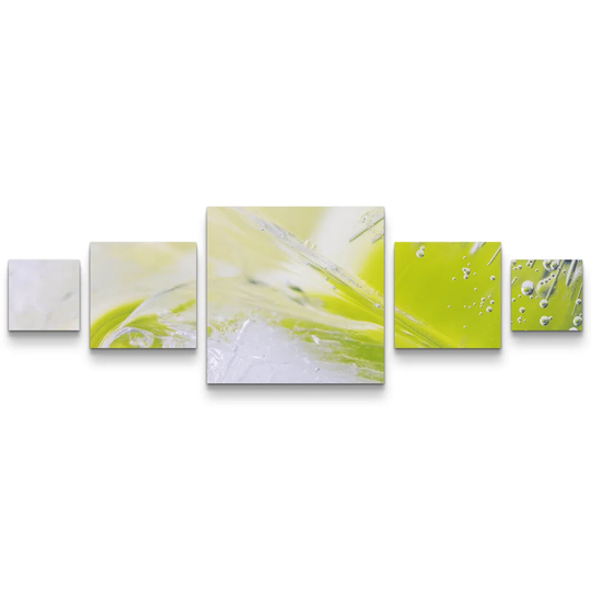 Close-Up of an Ice Cube Photographic Print Multi-Piece Image on Canvas
