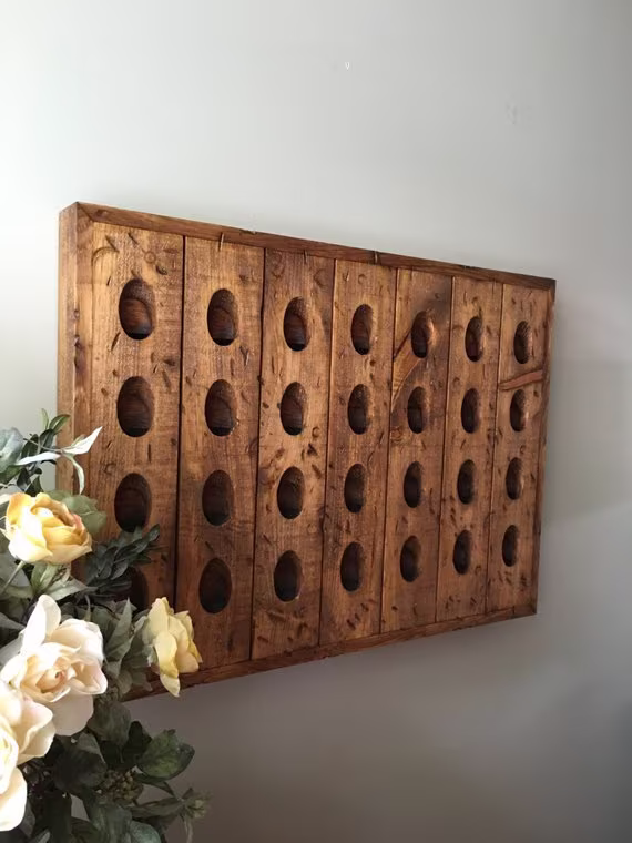 Distressed Riddling Rack, Tavern Grade Wine Rack