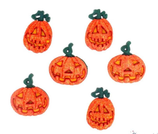 Glitter Pumpkins Button/Embellishment