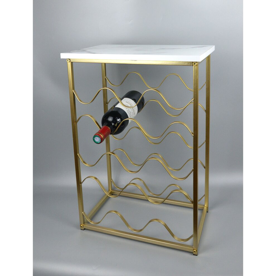 Wine Bottle Rack Floor Storage Free Standing Kitchen 12 Bottles Holder G-0456