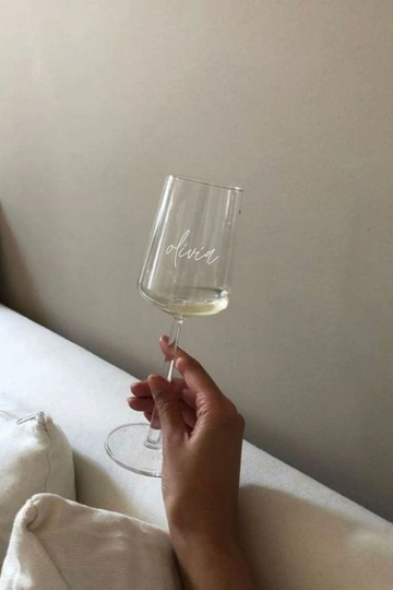 Personalised Custom Wine Glasses - Champagne Martini Stemless Glass Wedding Bridesmaid Birthday Gift Present Customisable