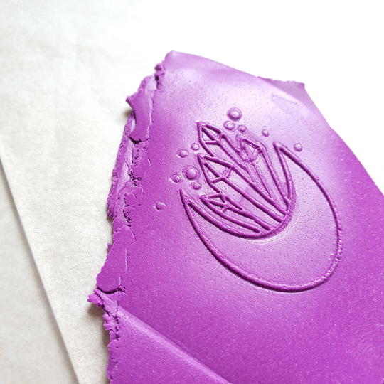 Embossing Stamp For Polymer Clay "Magic Moon Crystals
