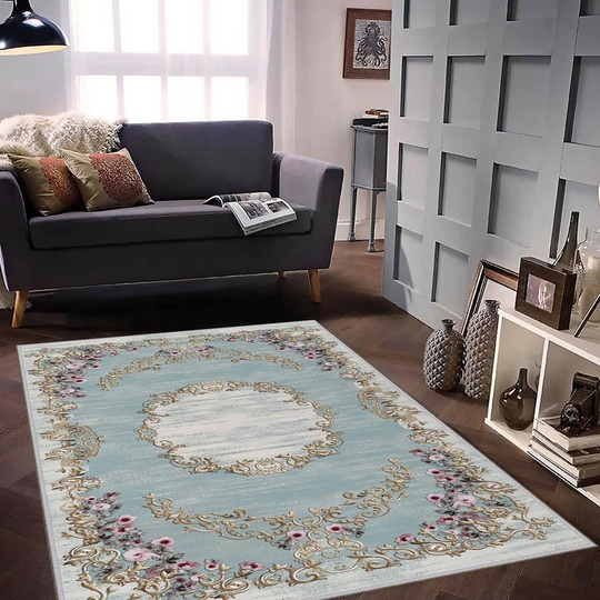Judith Flatweave Blue/White Rug