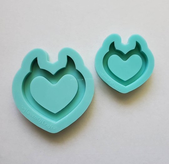 Made To Order - Horn Heart Shaker Mold Shiny Silicone Mold