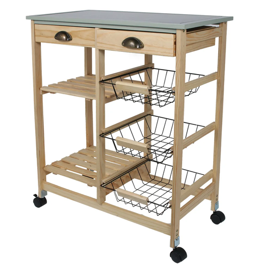 Feinstein 66 Cm Kitchen Trolley with Locking Wheels