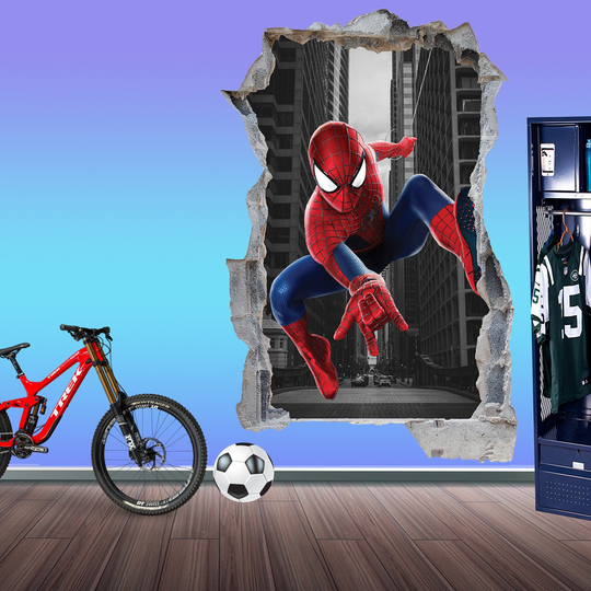 Spiderman Hero Character Wall Sticker Art Poster Mural Transfer Decal Print Living Kids Room Home Nursery Office Shop Decor Id593