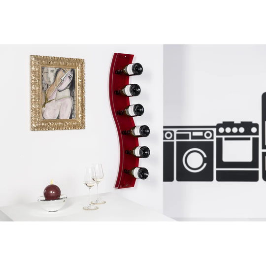Mcatee 6 Bottle Wall Mounted Wine Rack