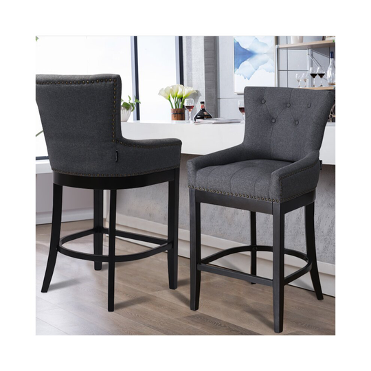 Kitchen Bar Stool Breakfast Chair Fabric High Counter Stool