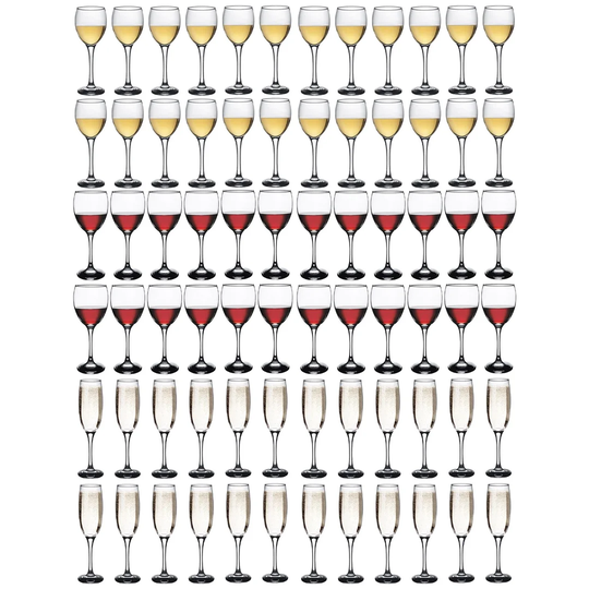 Glass Assorted Glassware Set