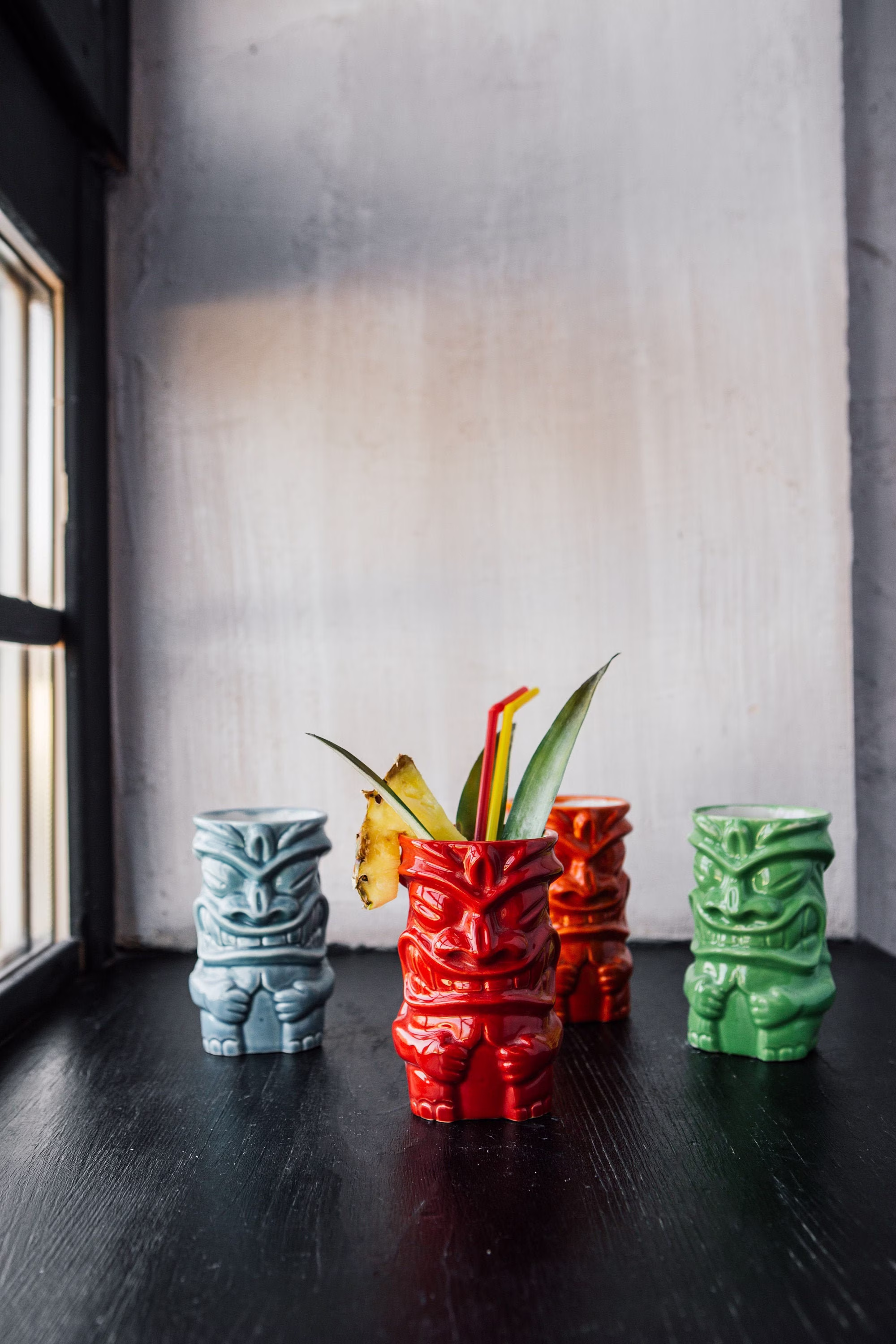 Papuan Tiki Mug, Alcohol Tumbler Cups, Large Ceramic Tiki, Tiki Coffee Totem, Cup, Cup