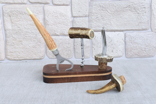 Bar Set , Deer Horn Openers Wine , Winemaker's Kit Retro Welders Bottle Stopper