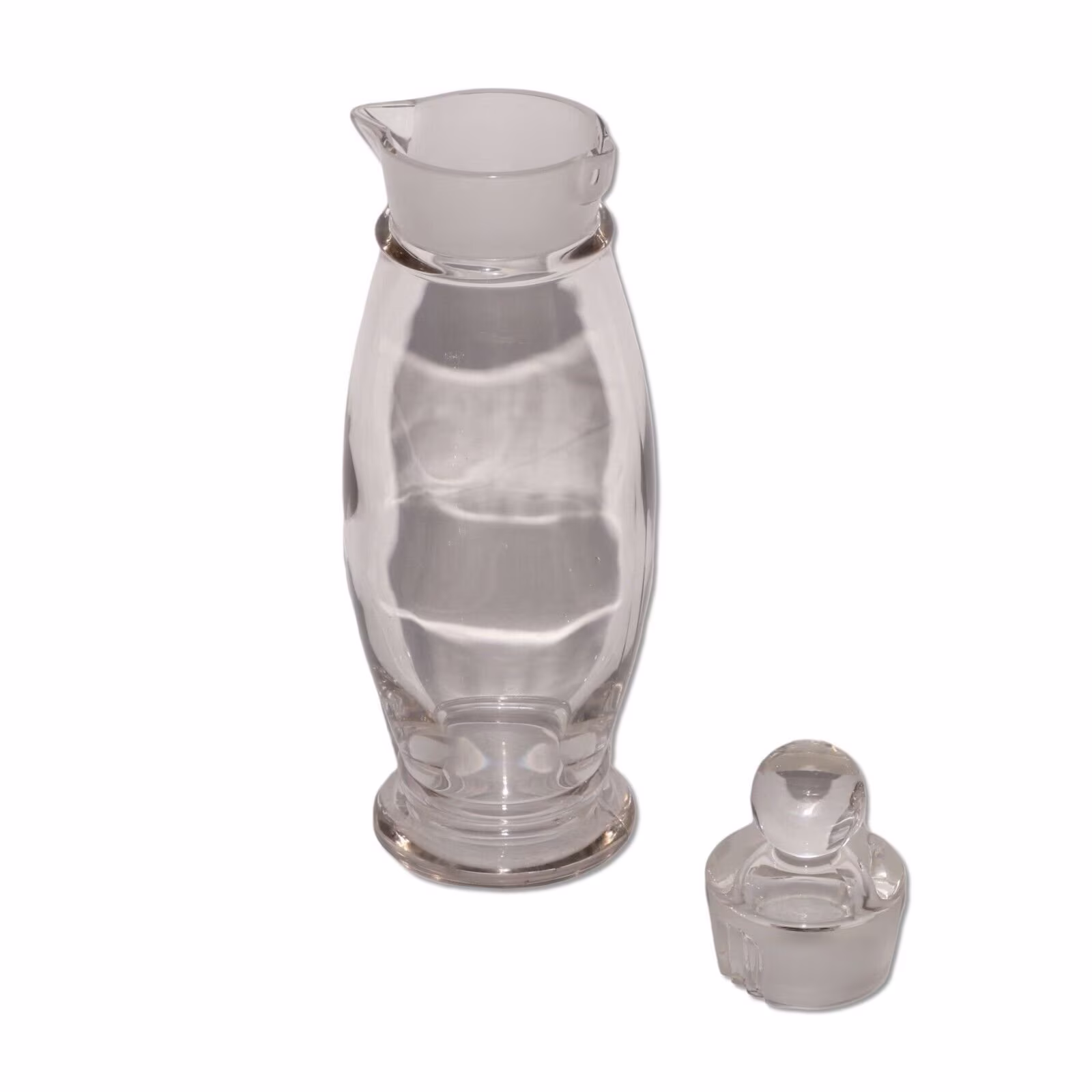 1936 Cambridge Double Spout Glass Cocktail Shaker