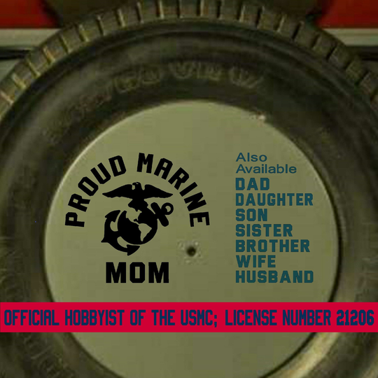 Proud Marine Mom, Dad, Daughter, Son, Sister, Brother, Wife, Husband. Us Military Decal. | D.mblb.m