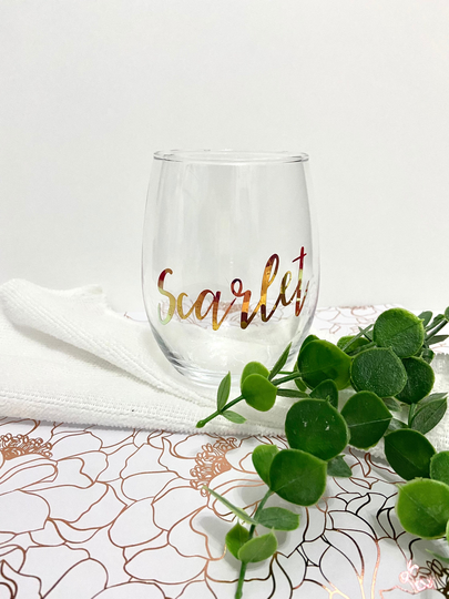 Custom 15 Oz Wine Glass | Personalized Bridal Shower Gift Bridesmaid Birthday Gift For Her