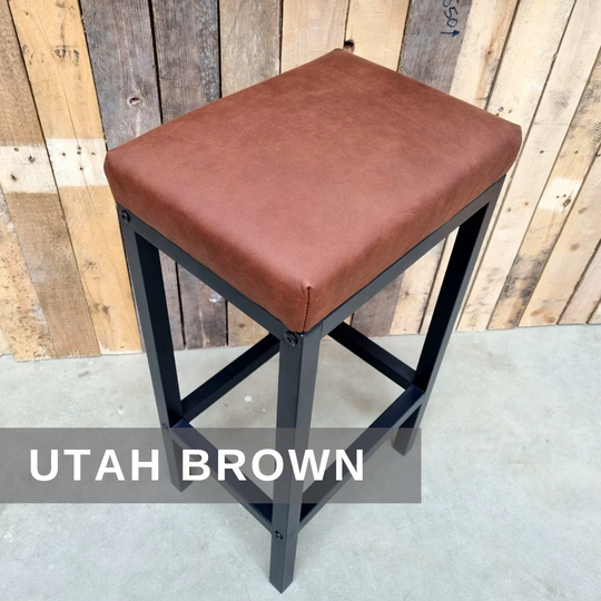 Genuine Leather Custom Made Cowhide Bar Stool/Counter Top Breakfast - Made in The U.K Worldwide Shipping -Fp