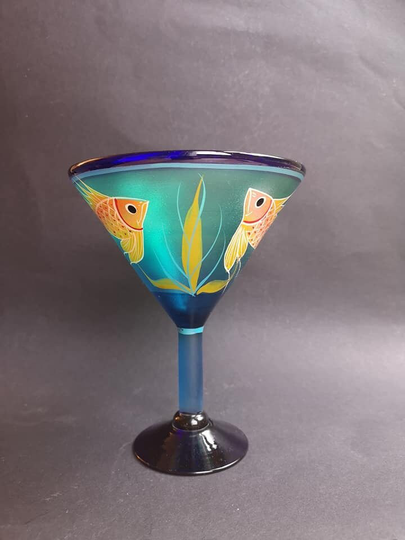 Venetian Or Façon De Venise Goblet With Applied Decoration Of Fish Ca. 1850-1860