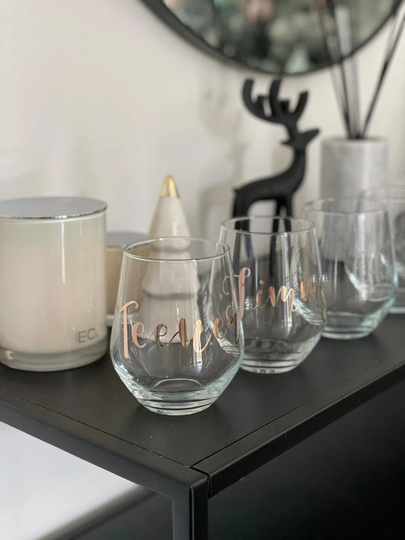 Personalised Wine Whiskey Champagne Glass Tumblers Mugs Cups