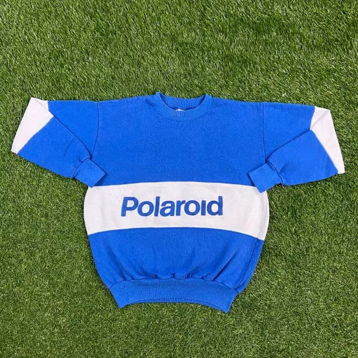 Vintage Polaroid Crewneck Sweatshirt Size Small Picture Film Camera Shake It Like Pull Over Oversized