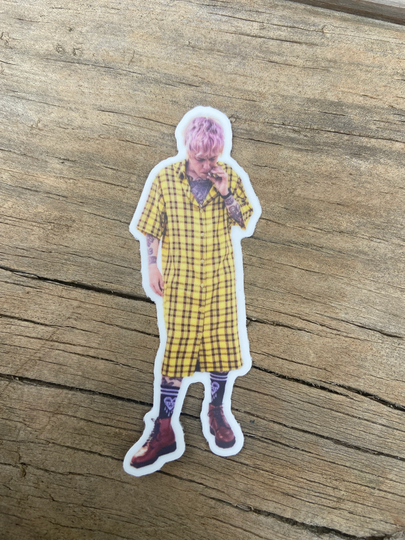 Smokin Yellow Billy Bluegrass String Bean Vinyl Sticker